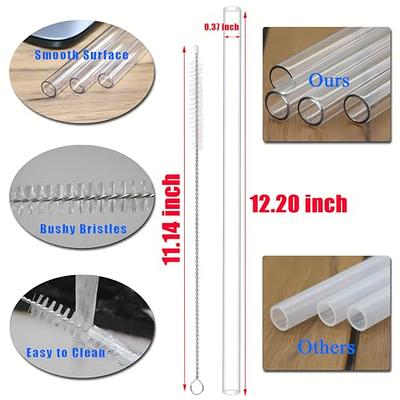 Stainless Steel Straw Replacement Fits for Stanley Adventure Travel Tumbler  and Simple Modern 40 oz Tumblers - 8 Reusable Metal Straws with Silicone