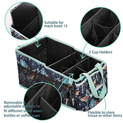 Auto Drive Backseat Organizer with Cup Holders and Storage, Black