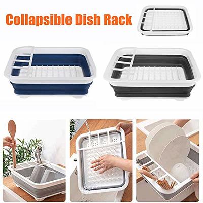 Foldable Dish Rack Camper Car Portable Bowl Rack TPR Bowl Sink