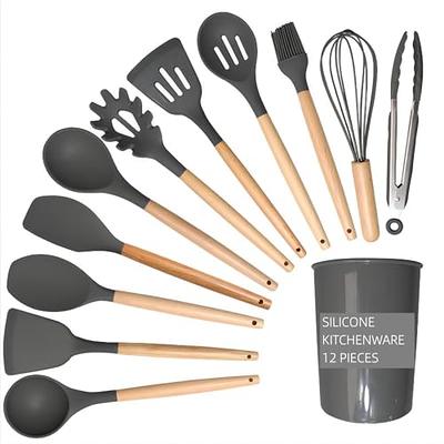 Core Kitchen Beige & Onyx Bamboo & Silicone Mini Utensil Set, 1