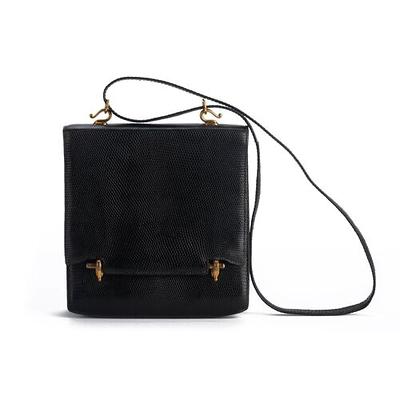 Hermes Black Lizard Vintage Shoulder Bag - Vintage Lux - Yahoo