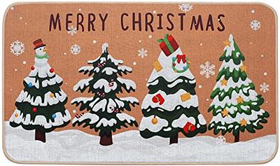 Christmas Non-slip Mat Outdoor Welcome Mat for Front Door Merry