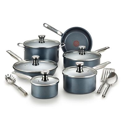 T-Fal 12-pc. Aluminum Non-Stick Cookware Set, Color: Gray - JCPenney