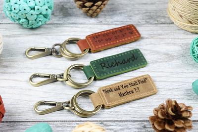 Personalized Leather Keychain, Customized Keychain,custom Leather