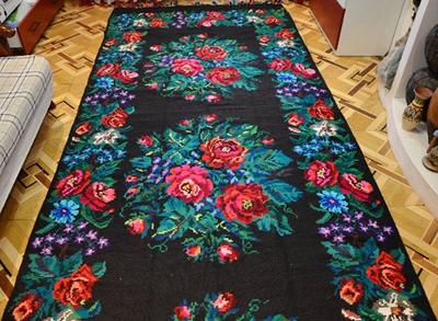 FZDXZJJ Red Rose Flower Runner Rug 2 x 6 ft, Black Rose Hallway Entryway Rug  Runner