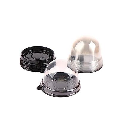 Square Clear Plastic Dome Lid - Fits 10 oz Aluminum Baking Cup - 4
