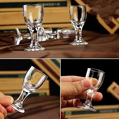 MEMEOKON 6+1 set of Cups with Decanter Unique Mini Wine Shot Glasses Sake  Spirits Cup Clear Alcohol Mini liquor Shot Glass luxur Drinking - Yahoo  Shopping