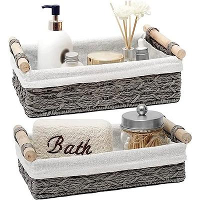 Ochine 2 Pack Wicker Baskets, Wicker Storage Baskets, Woven