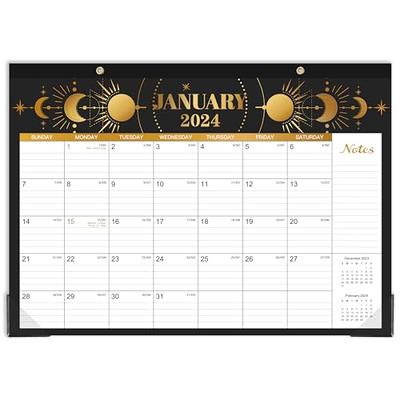 2024 Desk Calendar - January 2024 to December 2024 - Desk Calendar 2024  Large 17 x 12, Large Ruled Blocks, to-do List & Notes, Corner Protectors