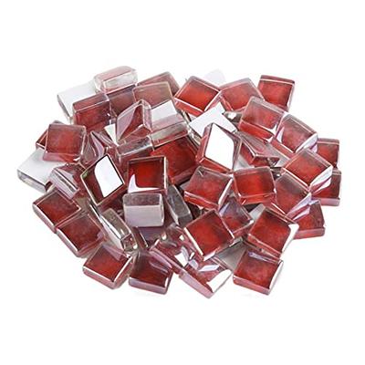 1.1lb Mixed Color Irregular Crystal Mosaic Glass Tiles for Crafts , Bulk  Assorted Shapes Small Mosaic Glass Pieces for DIY Picture Home Mosaic