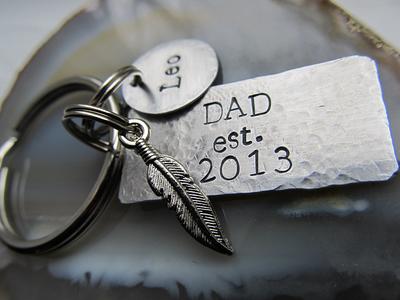 Anavia Fathers Day Gift from Wife - Engraved Keychain - Name Keychain Personalized - Stainless Steel Mens Keychain - Fathers Day for Husband, Adult