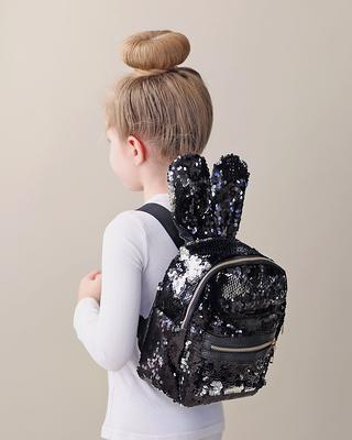 Black & Silver Bunny Backpack - Bag Reversible Sequin - Yahoo Shopping