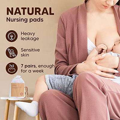 Reusable Nursing Pads for Breastfeeding, 14-Pack - 4-Layers Viscose from  Bamboo Nursing Pads, Breastfeeding Pads, Washable Breast Pads, Organic