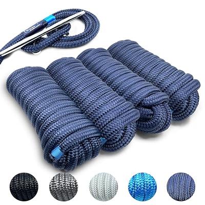 Boat Dock Lines & Rope Boat Ropes for Docking 1/2 Line Braided Mooring  Marine Rope 25FT 1/2 Inch Nylon Rope Boat Dock Lines for Docking Boat Lines