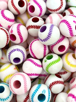 Rainbow Colored Baseball Beads, Charm, Sports Pendant, Team Beads For  Lanyard, Keychain, Bracelet, Necklace, Softball - Yahoo Shopping