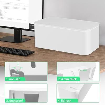 Desk York Cable Management Box Large - Cord Organizer Box to Hide Power  Strips - Surge Protector Cable