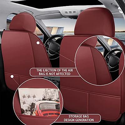 Leather Seat Cushions Custom Fit Driver Seat Protector Pads Red