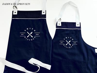 Mommy and me aprons, mom and kid cooking apron set, personalized