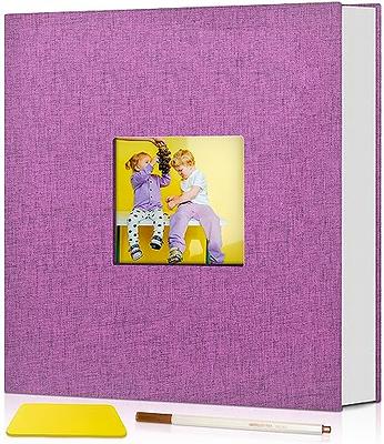 EJBLFE 60 Pages Photo Album Self Adhesive for 4x6 5x7 8x10 Pictures Linen  Scrapbook Album,DIY Memory Book with Metal Pen and Plastic Plate,Ideal Gift  Choices for Family Wedding Friends and Baby 