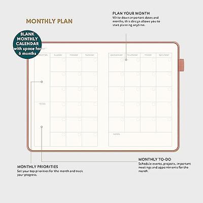 2024 Daily Goal Planner Undated Agenda Weekly Monthly Calendar