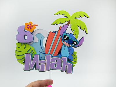 Stitch Cake Topper, Stitch Cake, Stitch Party, Stitch Decoration