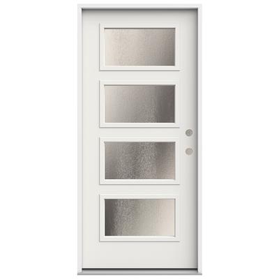 JELD-WEN 36 in. x 80 in. 6-Panel Primed Right-Hand Inswing Steel