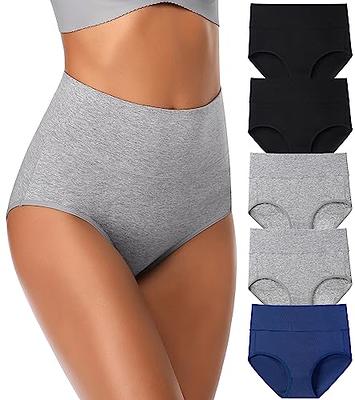 DUKAWA Black Underwear Women,Cotton Soft Moisture Wicking Briefs Breathable  Ladies C Section Post partum High Waist Panties 5-Pack Size 5, S at   Women's Clothing store