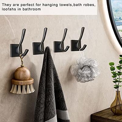 HOWMAX Black Towel Coat Hooks, Matte Black Towel Robe Hook for Bathroom  Mudroom Hooks Heavy Duty