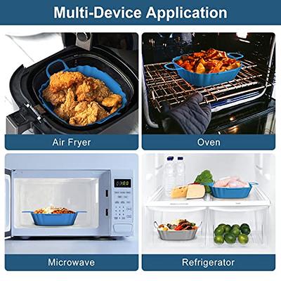 Silicone Air Fryer Liners, Upgrade Foldable Rectangular Air Fryer Silicone  Baking Trays Silicone Baskets for Air Fryer Oven and Microwave, Reusable