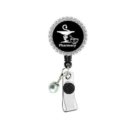 Pharmacy Life Badge Reel Retractable Badge Holder With Swivel Clip