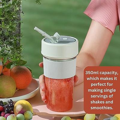 Portable Blender, USB Rechargeable Smoothie on the Go Blender Cup with  Straws, Protein Shakes Fruit Mini Mixer for Home, Sport