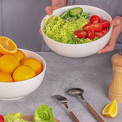 Large Classic Mixing salad Bowl Set, BPA Free Plastic, Microwave