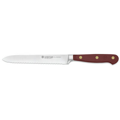 Schraf 12 Serrated Edge Slicing Knife with Yellow TPRgrip Handle