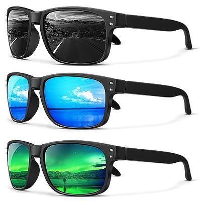 Classic Men Square Sunglasses Mirrored Polarized Sun Glasses