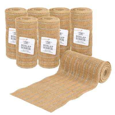 Love, Laugh, Craft Natural Jute Burlap Roll Precut, Finished Edges