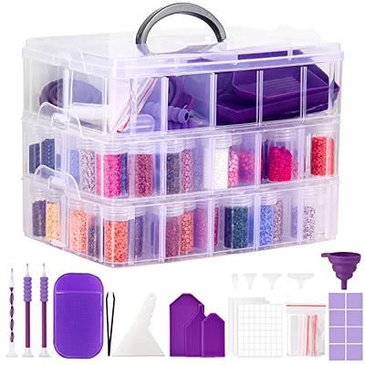 Rolybag Small Bead Organizer 12 Pieces Plastic Clear Bead Storage  Containers Mini Storage Box with Label Stickers Diamond Painting Storage  Cases with Hinged Lid for Craft Organizers and Storage : : Home