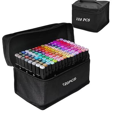 Tongfushop 100+2 Colors Alcohol Markers, Dual Tip Art Marker Set,  Permanent