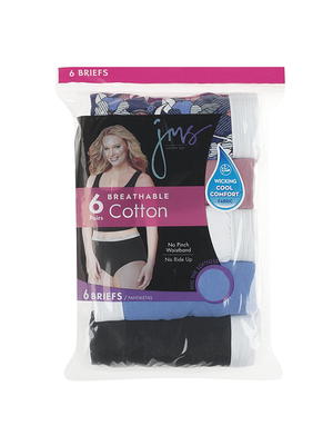 Just My Size Women's Assorted Cotton Brief Underwear, 6-Pack - Yahoo  Shopping