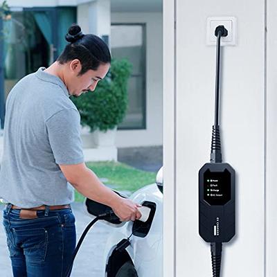 VEVOR EV Charger Level 2 32 Amp Portable Charging Station with 25 ft. J1772  Cable NEMA 14-50 Plug for Electric Cars CDQSMC32AACLEIE6CV4 - The Home