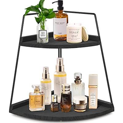 2 Tier Bathroom Organizer, Skincare Organizers Vanity Tray Corner Shelf For  Makeup Cosmetic Bathroom Organizer, Body Spray Organizer Perfume And