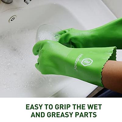 Black Waterproof Gloves for Cleaning, Plumbing, House or Garden Work,  Chemical Latex Gloves Work for Acid, Alkali Industry