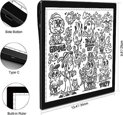 A4 LED Light Pad, IMAGE A4 Tracing Pad Rechargeable Magnetic Light Box,  Cordless Ultra-Thin, Perfect for Vinyl Weeding Animation, Tattoo, Sketching