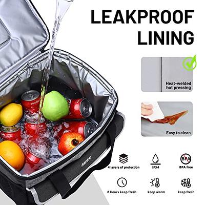 Lifewit Large Lunch Bag Insulated Lunch Box Soft Cooler Cooling Tote for  Adult Men Women, 24-Can (15L), Grey and Black