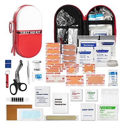 DecorRack 84 Piece First Aid Med Kit, Small Travel Size Kit, First Aid  Patch Purse Essentials Bandages for Car, College Dorm, Home, Boat, or  Camping