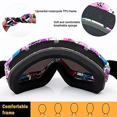 FMY Motorcycle Motocross Goggles for Men Women Youth,Anti-Scratch