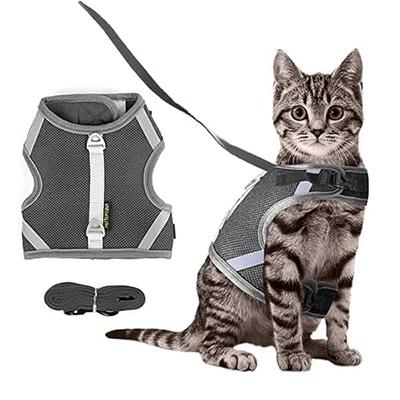 PetBonus Adjustable Cat Harness and Leash, Escape Proof Breathable Pet Vest  Harnesses for Walking, Easy Control Reflective Leash and Harness Set