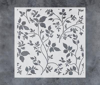 Flower and Leaves Stencil - Art and Wall Stencil - Stencil Giant