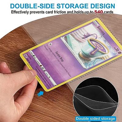 4 Pocket Page Protector, Trading Card Sleeves Pages Card Binder  Double-sided Baseball Card Sheets for Standard Size Cards, Coupon, Sport  Cards, Game