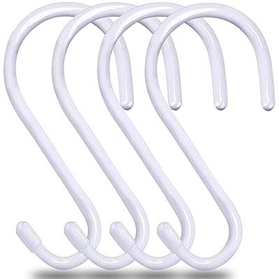 HEDGBOBO 12 Pack Heavy Duty Metal 3.5 S Hooks with Safety Buckle