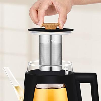 Topwit Electric Kettle Glass, For Hot Water, Tea and Coffee Dual Purpose  Design, BPA-Free, 1L Pour Over Removable Stainless Steel Infuser, Auto-shut